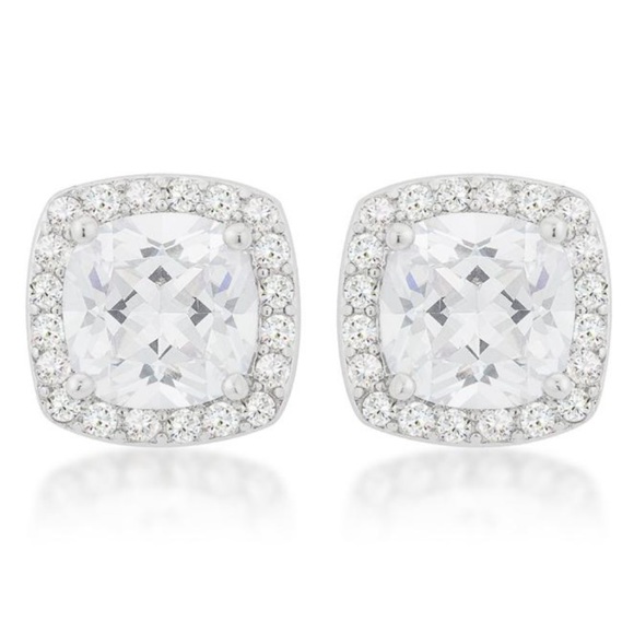 Jewelry - NWT! PAVE HALO BRIDAL EARRING